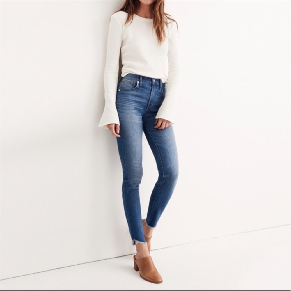 NEW Madewell 10” high rise skinny tulip cut